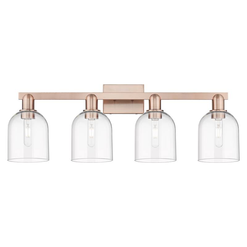 Innovations Lighting Endless Possibilities Arcadia - Bella - 4 Light 33" Bath Vanity Light - Clear/Antique Copper