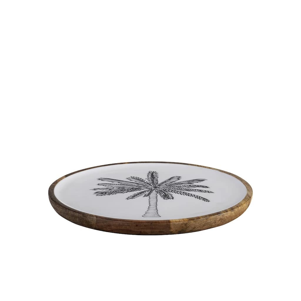 Mango Wood Plate w/Print