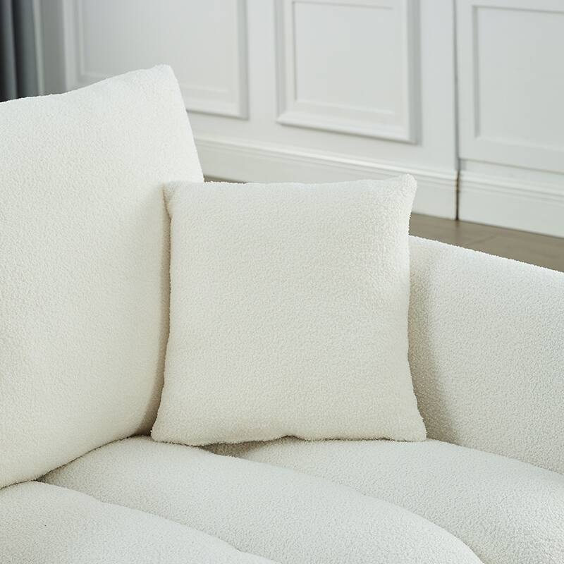 Oversized Teddy Fabric Upholstered Sofa