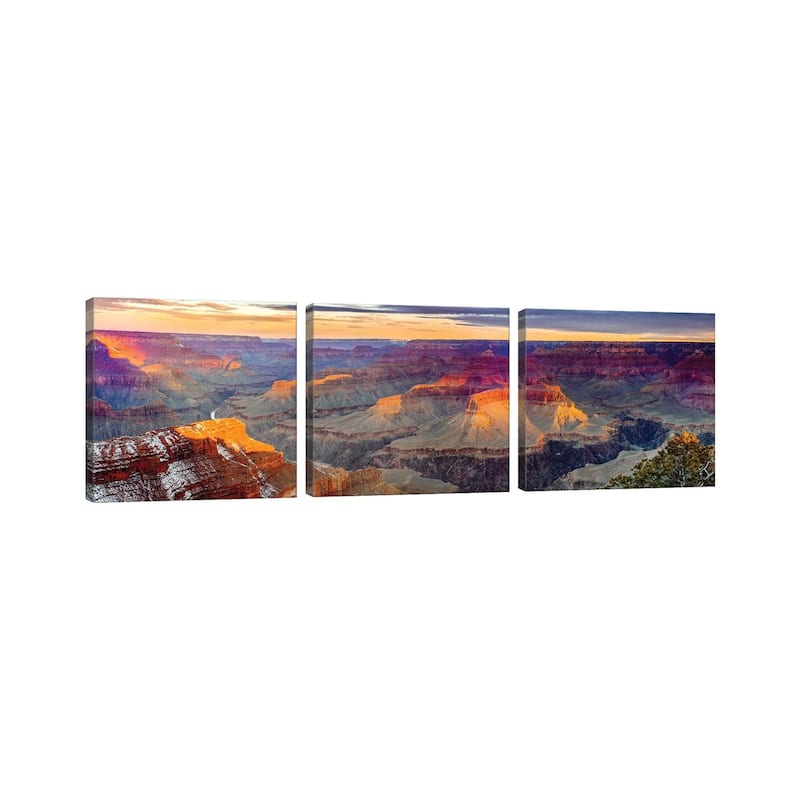 iCanvas "Grand Canyon Glow At Sunset" by Susanne Kremer 3-Piece Canvas Wall Art Set