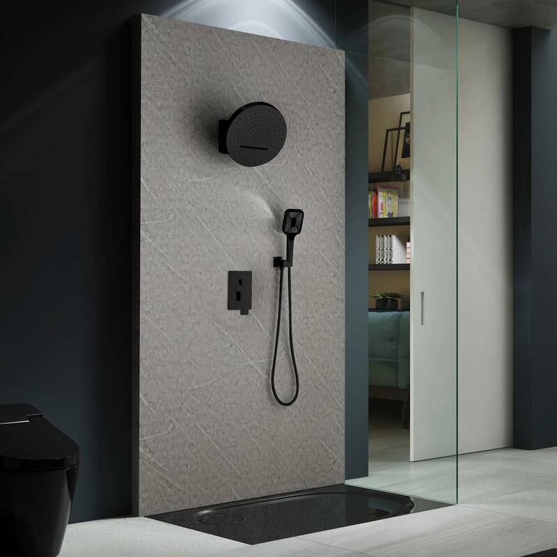 KISRAIS 3 Way Waterfall & Rainfall Faucet Shower System