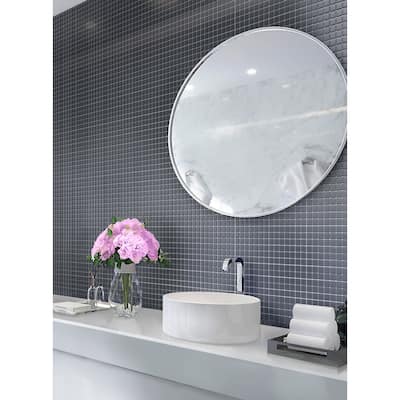 Apollo tile 12" x 12" Colorway Matte Coin Gray Glass Tile (9.67 sq ft/case) - 10 Pack
