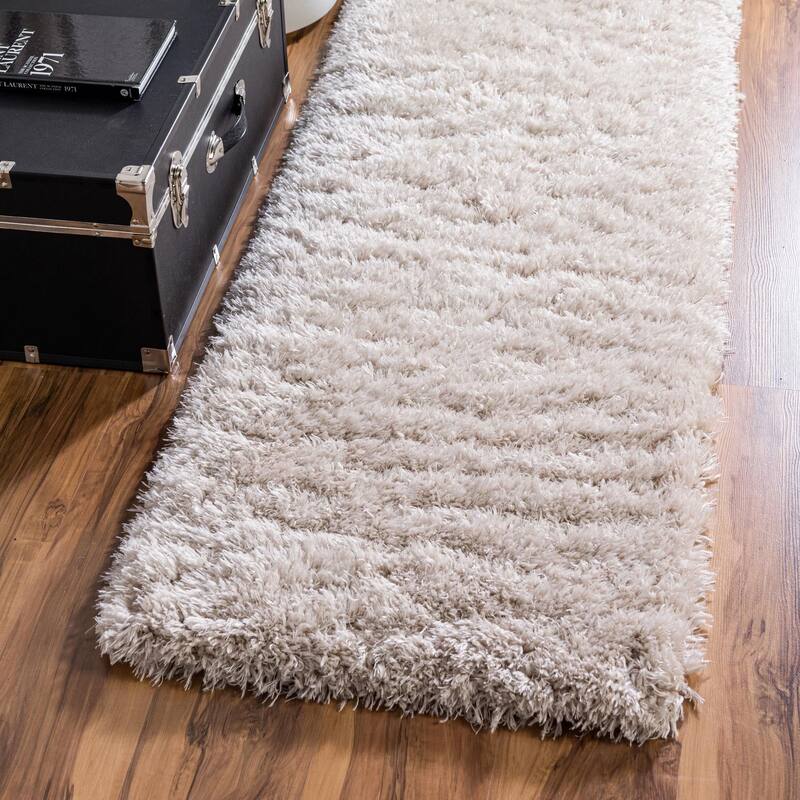 Shag Arum Shag Collection Area Rug - 2'x6'7" - Linen