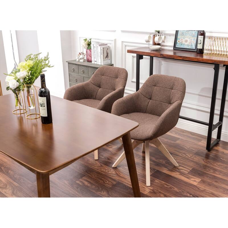 Modern Home Office Swivel Desk Chair Fabric Accent Chair