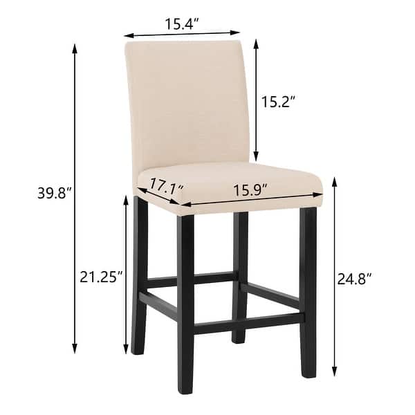 24 Inches Counter Height Bar Stools with Back Set of 2 - Bed Bath ...