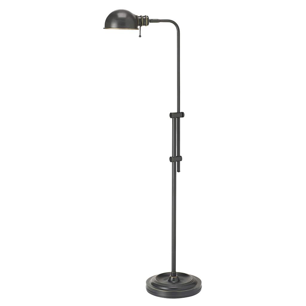 Dainolite Fedora Floor Lamp - Oil Brushed Bronze - Adjustable Arm and Shade