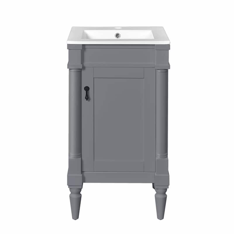 18-Inch Modern Bathroom Vanity with Sink