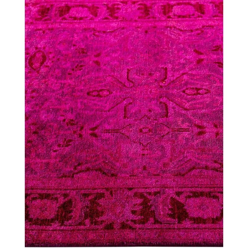 Fine Vibrance One-of-a-Kind Hand-Knotted Runner Rug - Pink, 2' 7" x 10' 9" - 2' 7" x 10' 9"