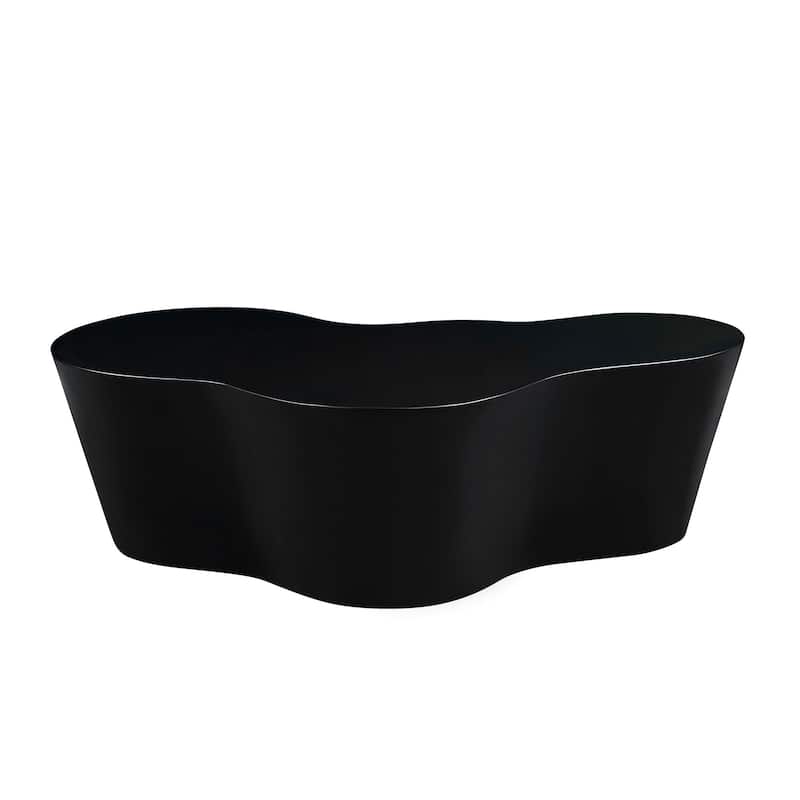 GDF Studio - Mid-Century Fiberglass 50" Unique-Shape Coffee Table (No Assembly)