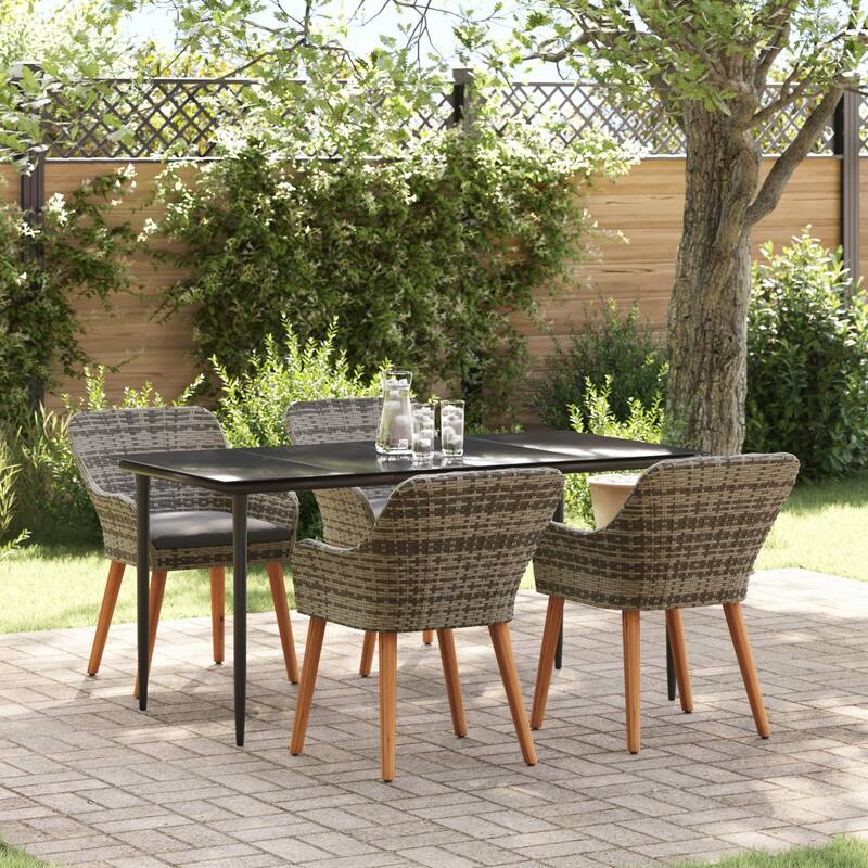 Modern Dining Table for Home Use - Gray 63.0 x 31.5 x 29.1  round table legs 4chair