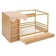 preview thumbnail 8 of 30, Wooden Natural Full size House Bed with 2 Drawers and Built-in Wardrobe