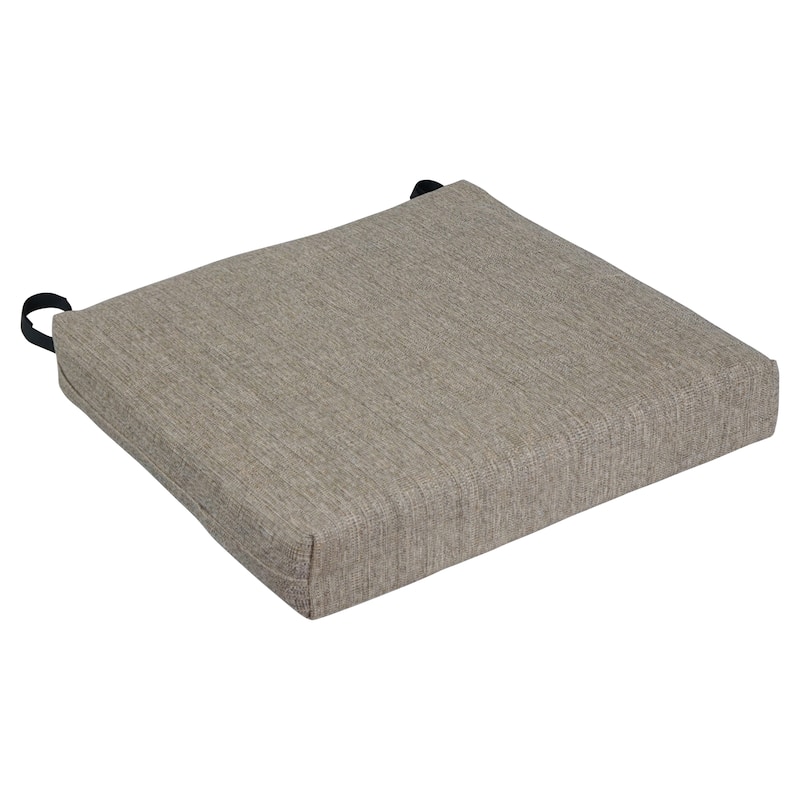 20-inch by 19-inch Premium Woven Olefin Indoor/Outdoor Chair Cushion - 20 x 19 - Seravo Brown