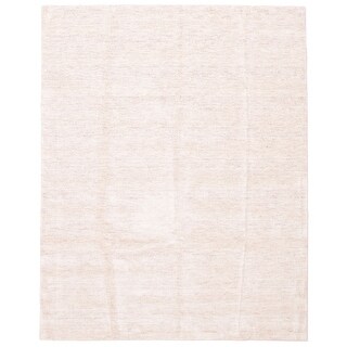 ECARPETGALLERY Hand Loomed Pearl Ivory Wool Rug - 8'2 x 10'2 - Bed Bath ...