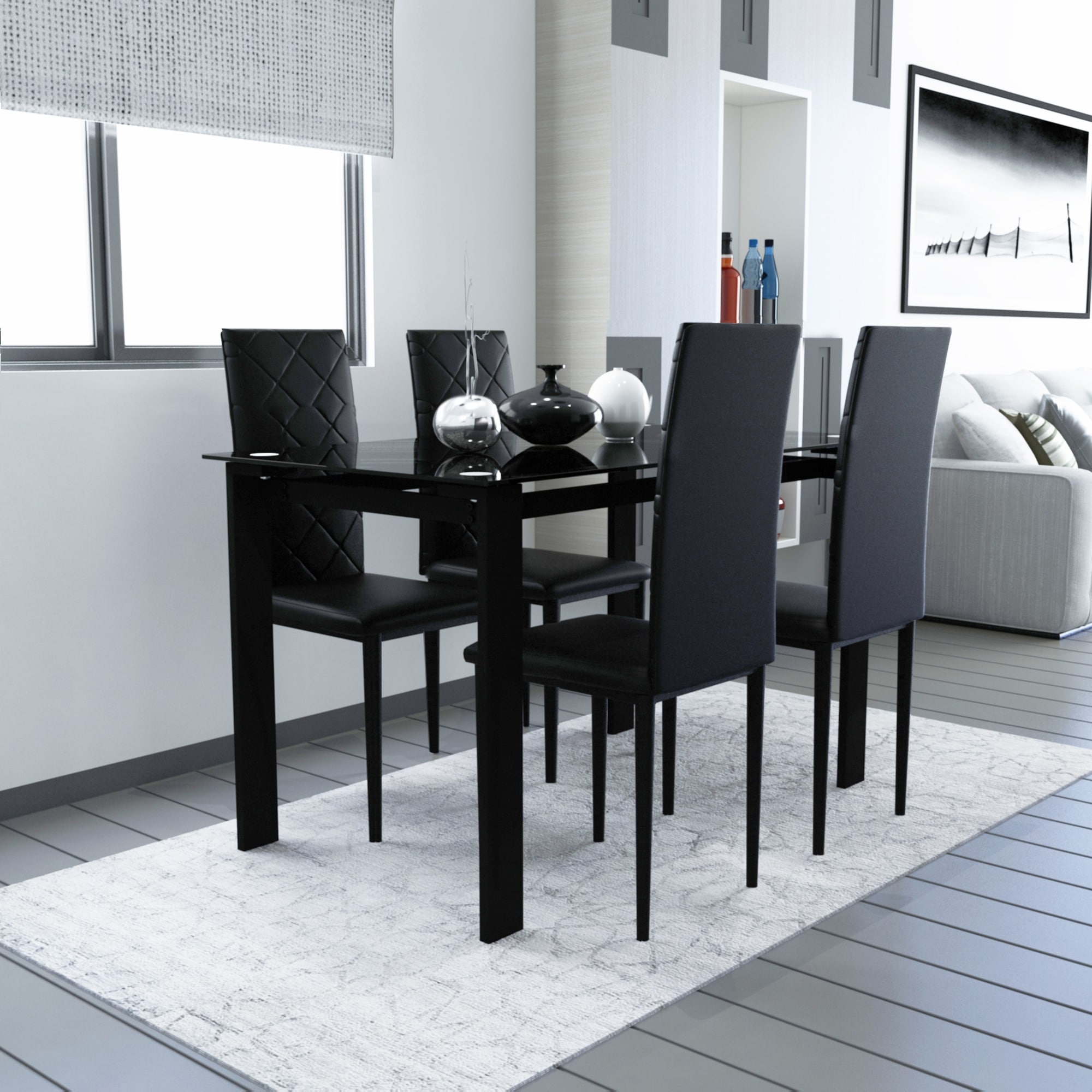 Metal kitchen chairs set of 2025 4