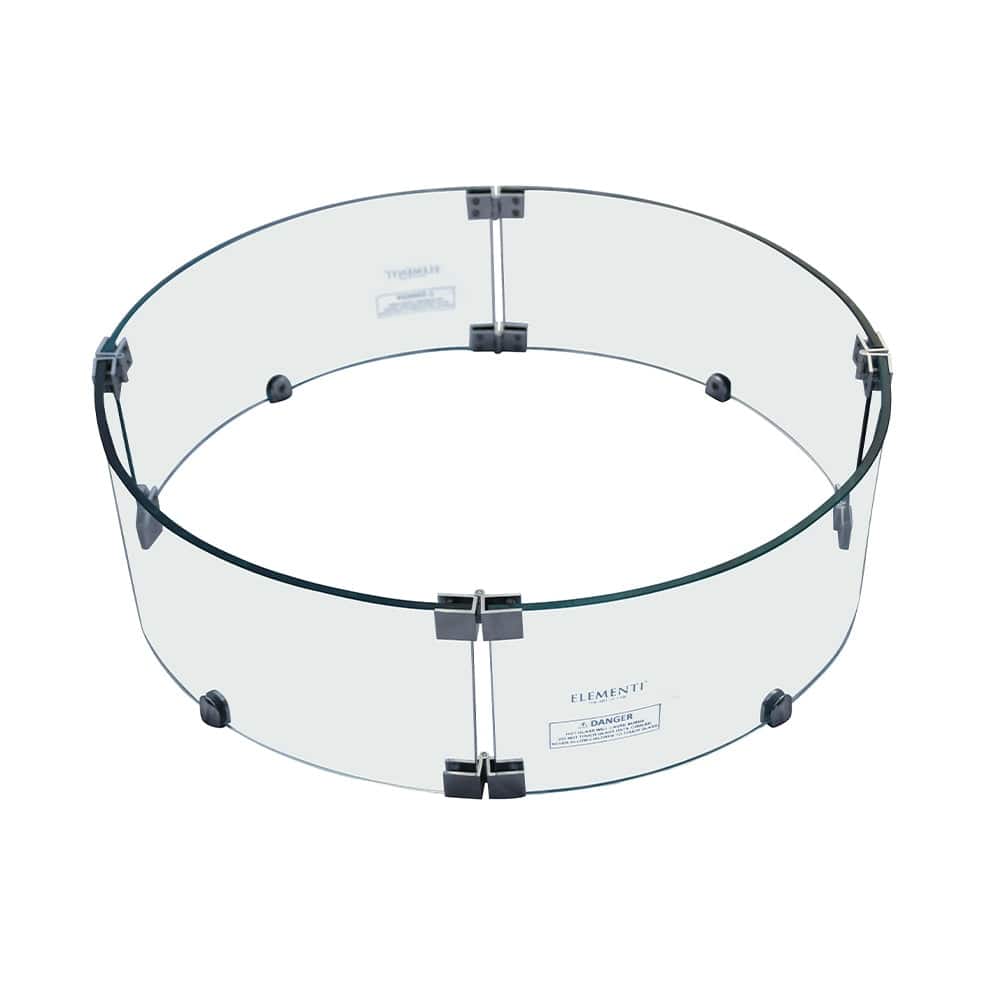 Elementi Outdoor Boulder Fire Pit Wind Screen 25 x 25"