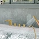 preview thumbnail 4 of 12, Roman Tub Faucet with Handheld Shower 3-Handle Deck Mount Bathtub Faucet Set