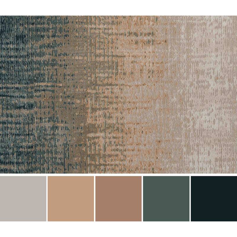 ECARPETGALLERY Machine Woven Sable Blue Area Rug