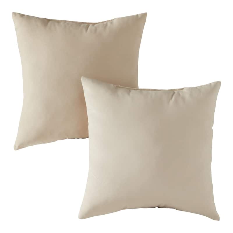 Greendale Home Fashions Stone Outdoor 17-inch Square Throw Pillow (Set of 2)