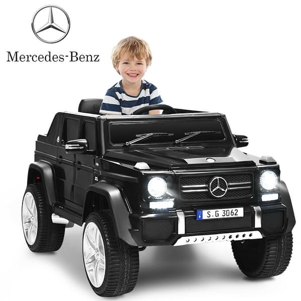 slide 2 of 15, 12V Licensed Mercedes-Benz Kids Ride On Car - 45"x 30.5"x 22.5"(L x W x H) Black