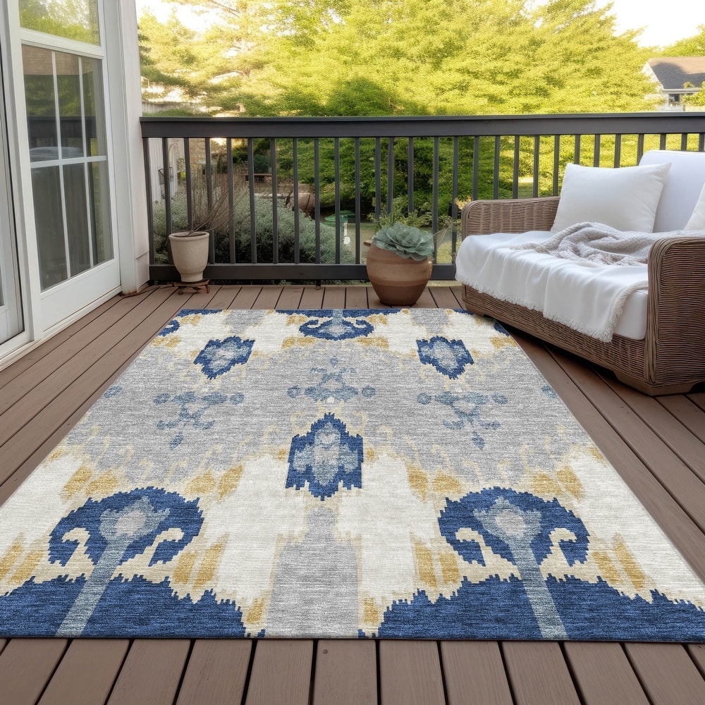 Machine Washable Indoor/ Outdoor Chantille Global Boho Rug