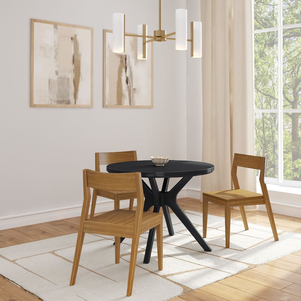 Plank and Beam Verso Cross Leg Round Dining Table - 38"