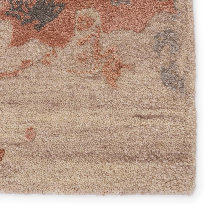 Lyle Handmade Medallion Pink/ Light Taupe Area Rug