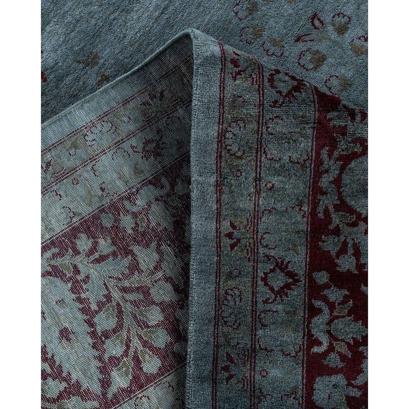 Fine Vibrance One-of-a-Kind Hand-Knotted Area Rug - Gray, 9' 2" x 12' 5" - 9' 2" x 12' 5"