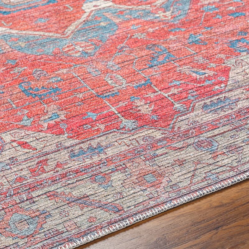 Livabliss Nolita Bold Medallion Machine Washable Area Rug
