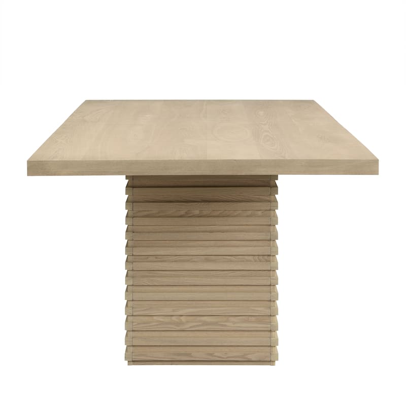 Christopher Knight Home - Coad Modern Wood Dining Table with Rectangular Pillar Base