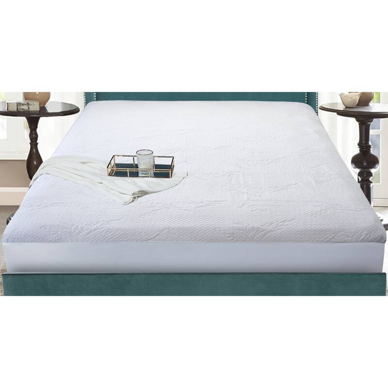 Silent Soft Premium Viscose Waterproof Hypoallergenic Mattress Protector - White