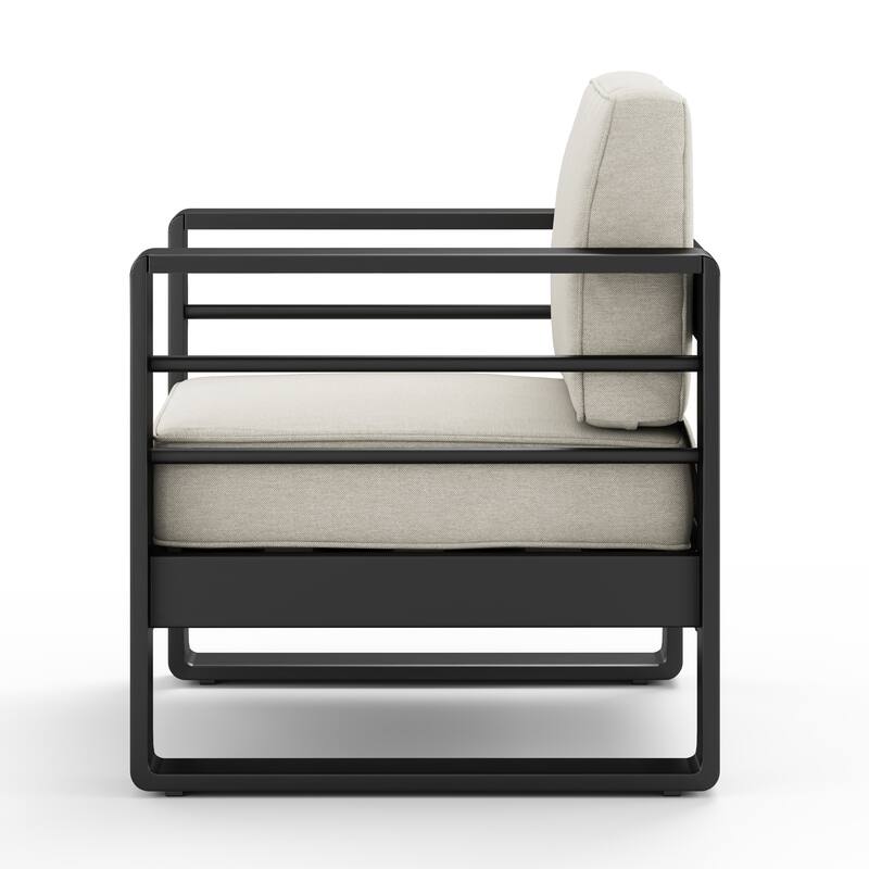 Maya Bay Mp1 Club Chair (Excluding the table) - Beige+Black