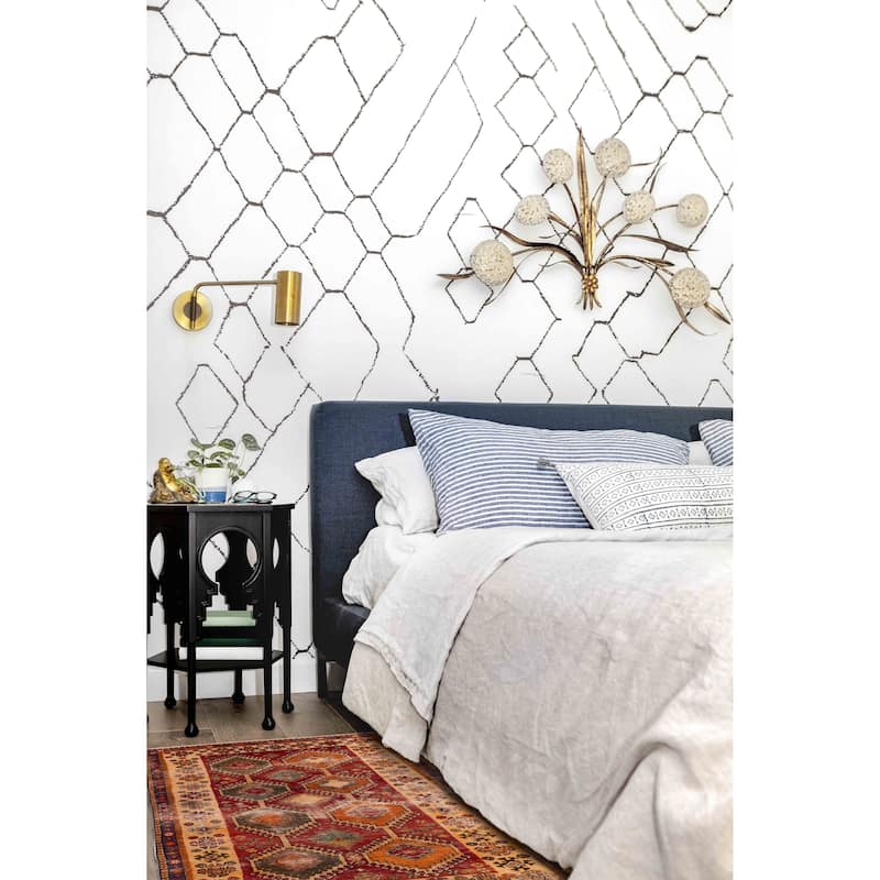 ECARPETGALLERY Hand-knotted Melis Vintage Red Wool Rug - 4'9 x 7'5