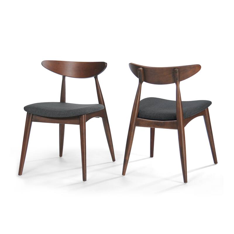 Barron Mid-Century Modern Dining Chairs (Set of 2) by Christopher Knight Home - 22.50" W x 19.75" L x 28.75" H