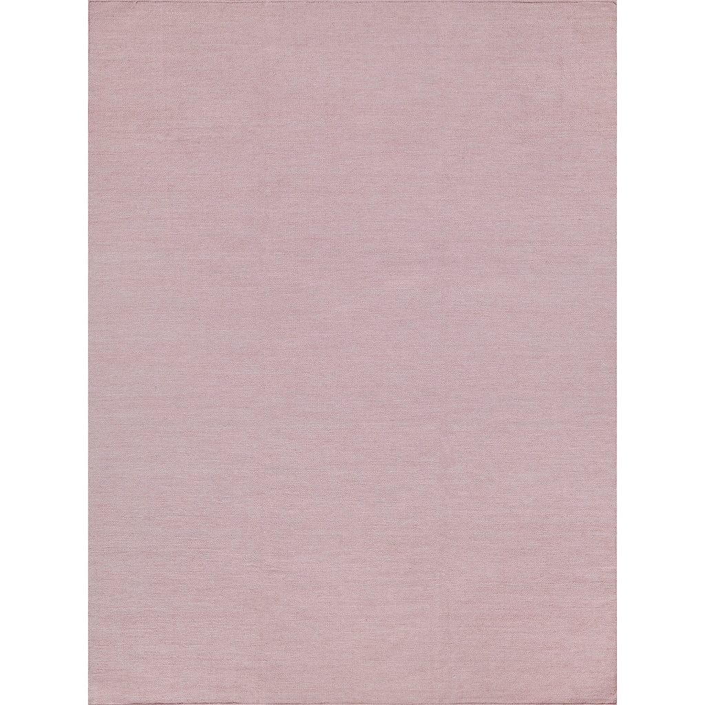 EXQUISITE RUGS Kashmir Indoor/Outdoor Flatweave PET yarn Light Pink Area Rug.