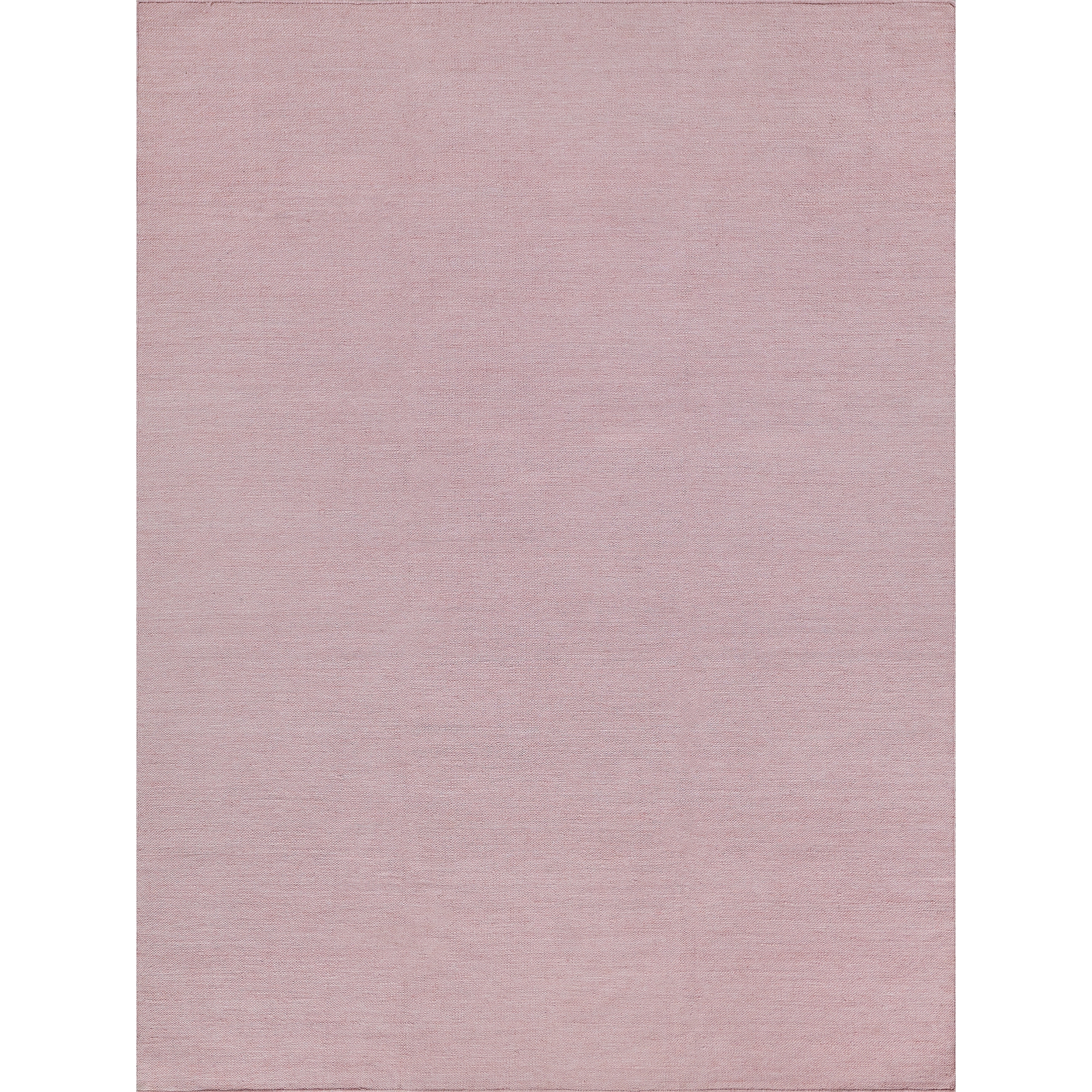 EXQUISITE RUGS Kashmir Indoor/Outdoor Flatweave PET yarn Light Pink Area Rug.