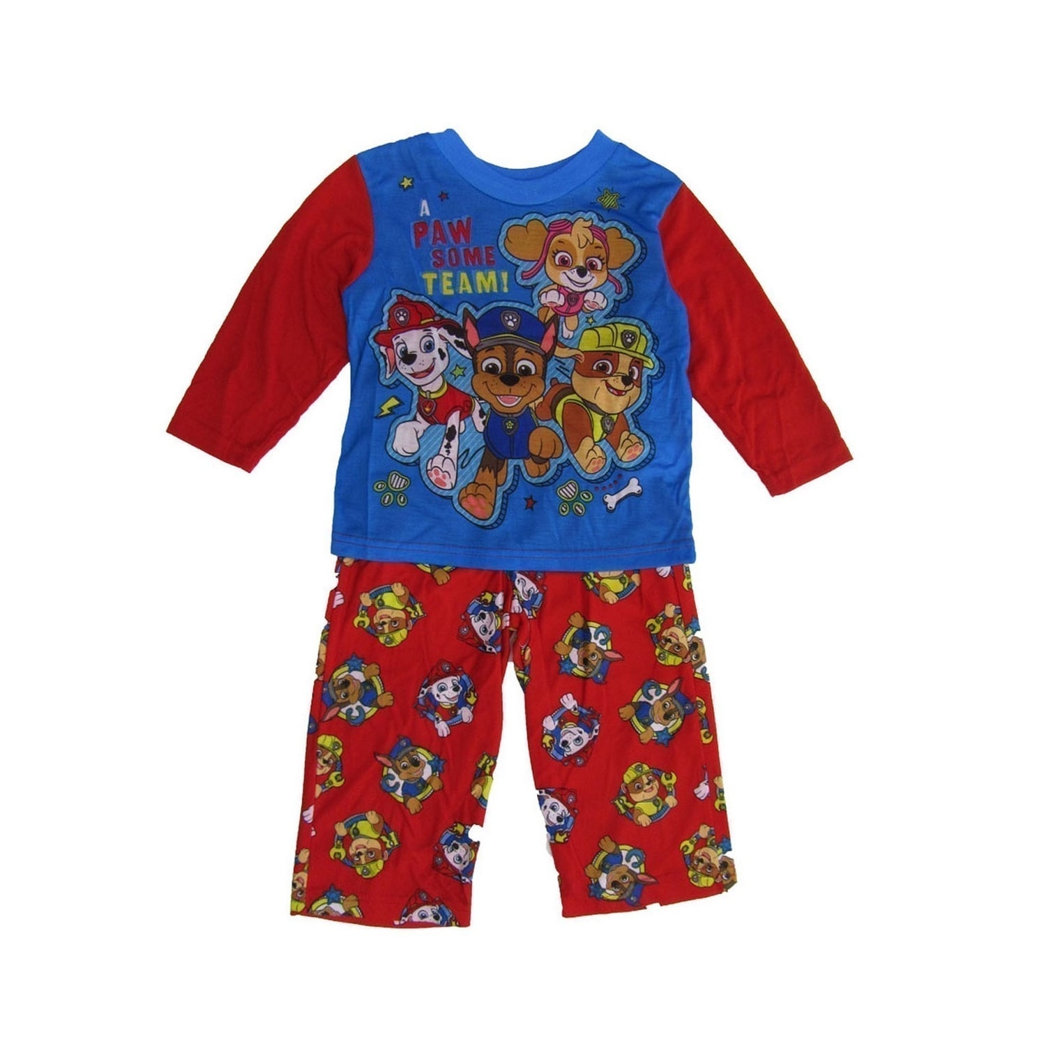 Nickelodeon Paw Patrol 3 PC Bathrobe Bath Robe And Pajama Set Boy Size 8