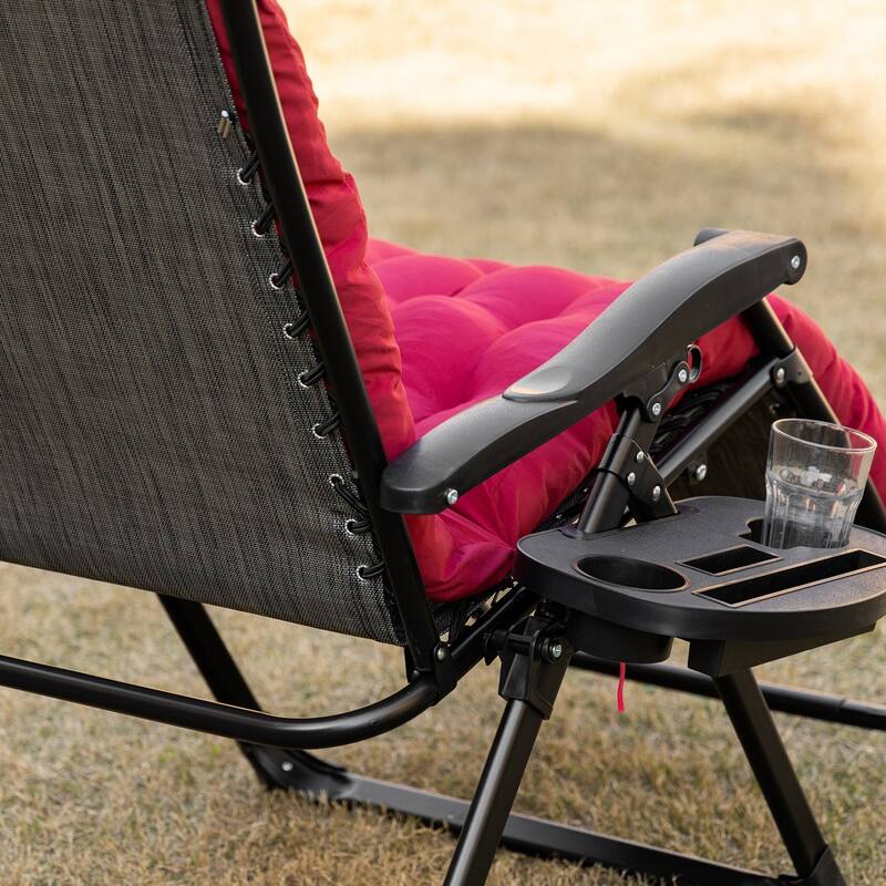 Zero Gravity Chair, Folding Reclining Lounge Chair with Padded Cushion