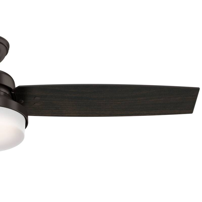 Hunter Fan Sentinel Brushed Nickel 52-inch Ceiling Fan with 3 Reversible Blades - Silver