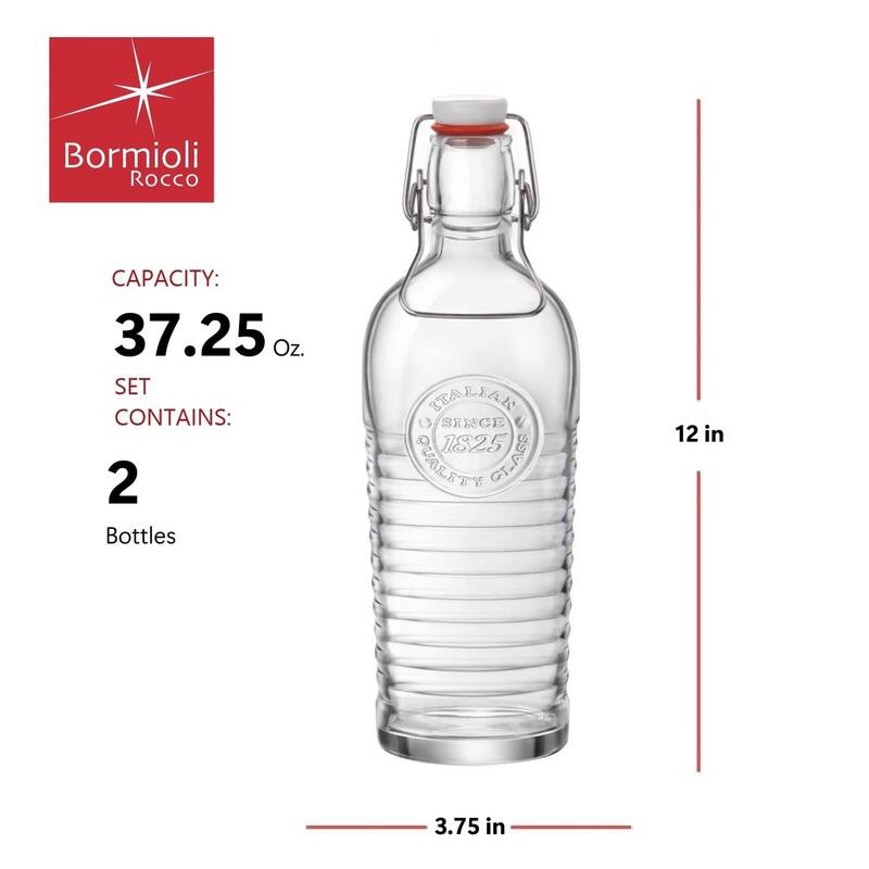 Bormioli Rocco Officina Water Bottle - 37.25 Oz