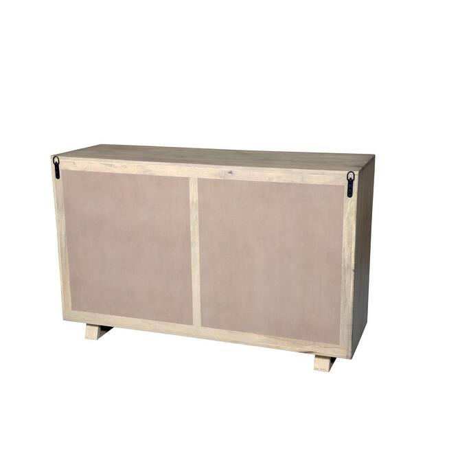 HomeRoots 57" Gray Solid Wood Six Drawer Dresser