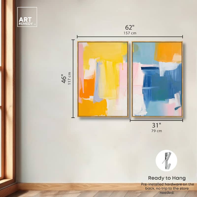 Skyward Radiance I Canvas Set of 2 by Art Remedy