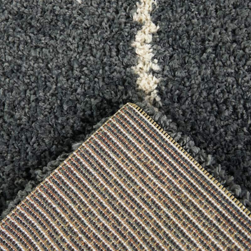 Morton Geometric Shag Area Rug