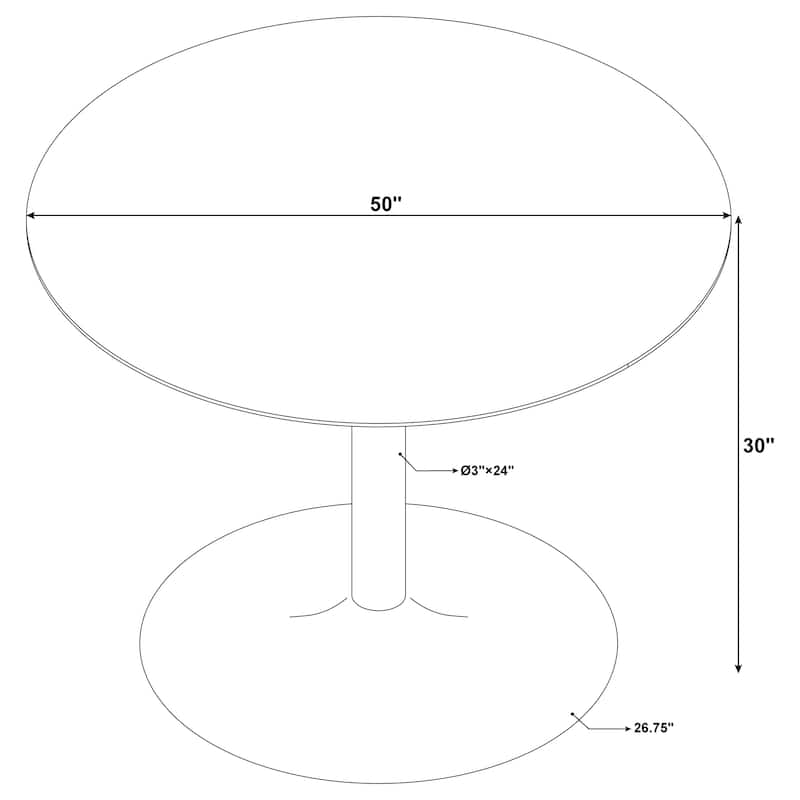 Kella 5-piece White and Gold Round Marble Top Dining Set