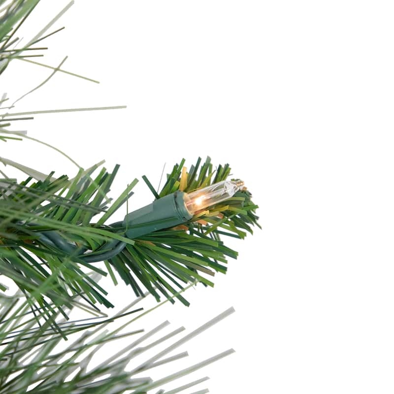 9' x 12" White Valley Pine Artificial Christmas Garland Clear Lights