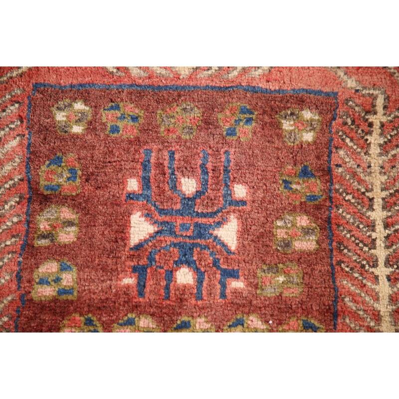 Tribal Meshkin Persian Runner Rug Vintage Wool Carpet - 3'4"x 9'5"