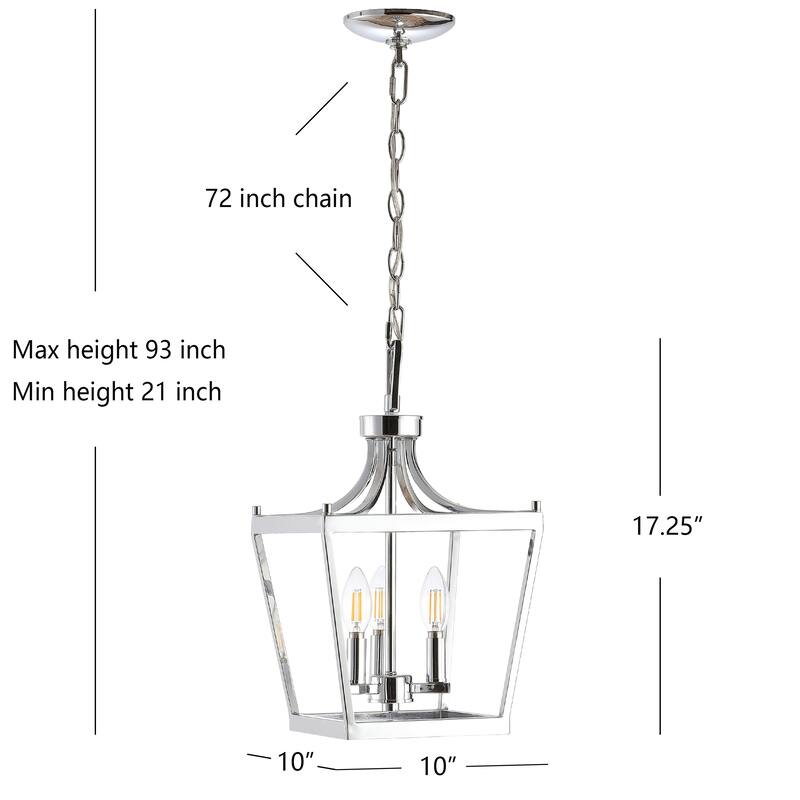 SAFAVIEH Lighting Soka 3-light Pendant - 10"x10"x21-93" - 10Wx10Dx93H