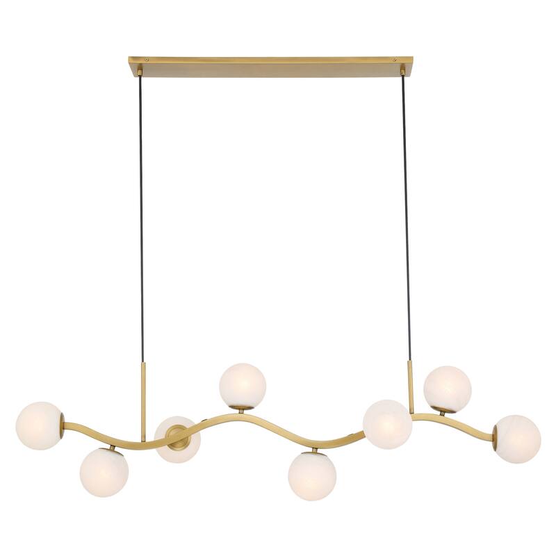 Minka Lavery 3747 Curven 8 Light 54" Long Abstract Linear Chandelier