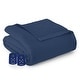 preview thumbnail 10 of 16, Shavel Micro Flannel® Quilted Electric Heated Blanket Full - smokey mt blue