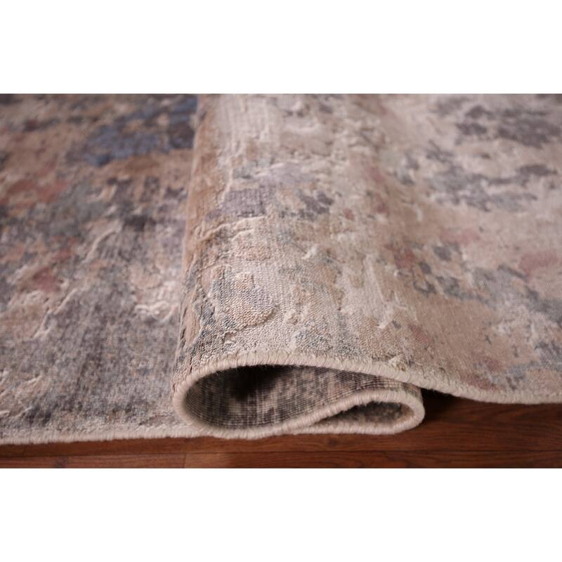 Contemporary Abstract Area Rug Handmade Oriental Wool Carpet - 5'3"x 7'6"