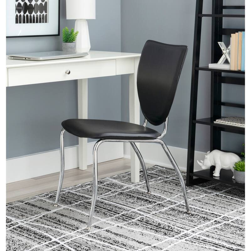 Linon Amico Black Stacking Side Dining Chair (Set of 2)